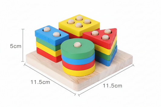 Ábaco Montessori 4 Formas Geométricas de Madera 🌟
