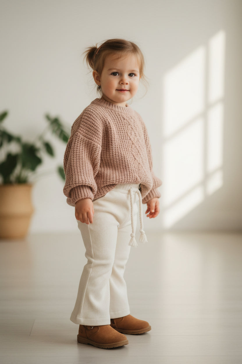 Pantalón Cotelé Café y Beige ❄️🧶🤍