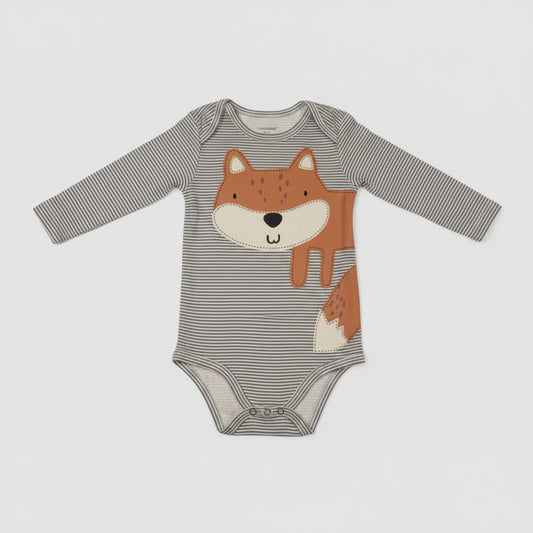 Set 4 Bodis Manga Larga Niño 🦔🦊– Animales del Bosque