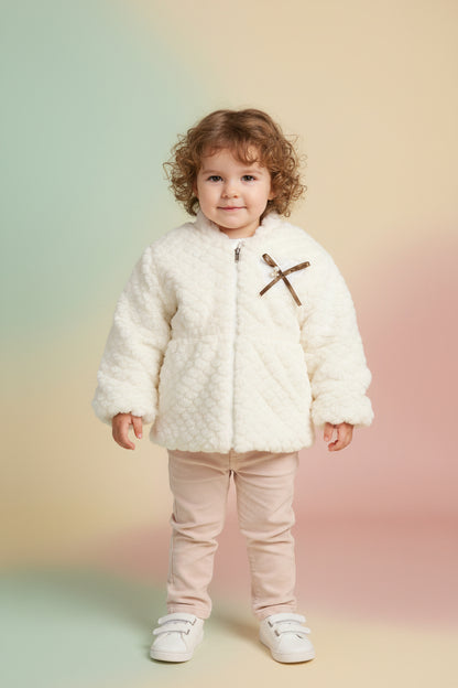 Abrigo Invierno Peluche Rosado para Bebé