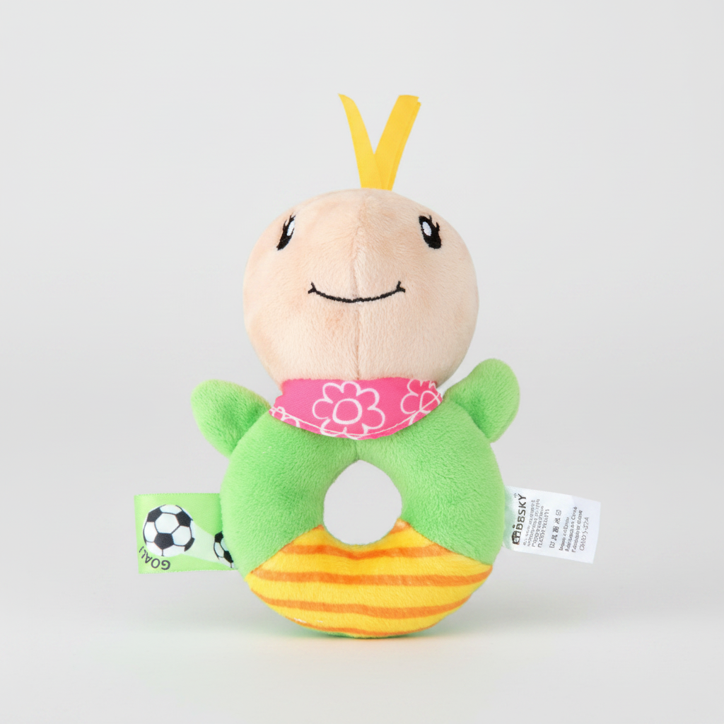 Sonajero de Mano para Bebé – Animales de Peluche