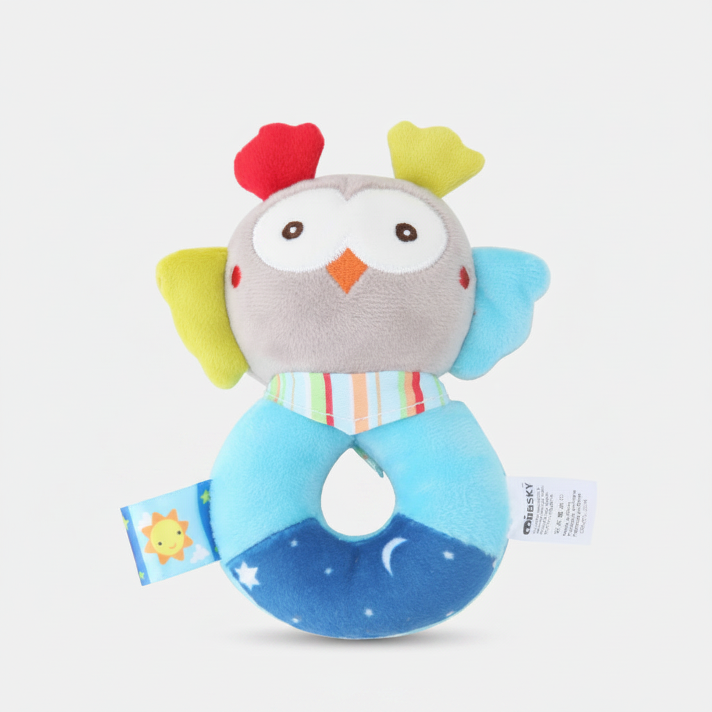 Sonajero de Mano para Bebé – Animales de Peluche