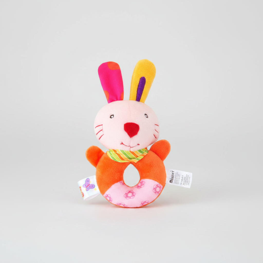 Sonajero de Mano para Bebé – Animales de Peluche
