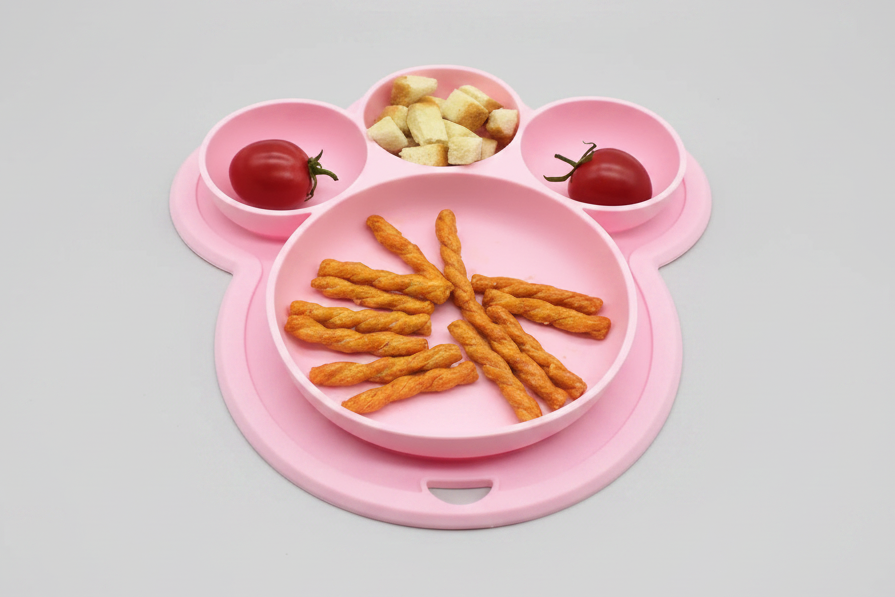 Plato de Silicona Osito para Bebé – Antideslizante
