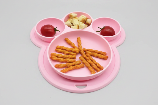 Plato de Silicona Osito para Bebé – Antideslizante