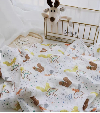 Manta Multiusos para Bebé – Colección Animales y Naturaleza