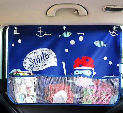 Cortina con Ventosas para Auto - Protector Solar Bebé