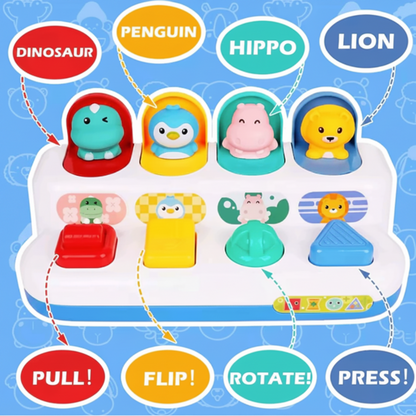 Juguete Pop-Up de Animales 4 en 1