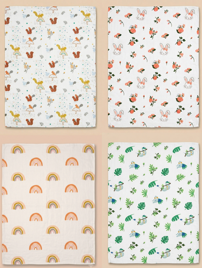 Manta Multiusos para Bebé – Colección Animales y Naturaleza