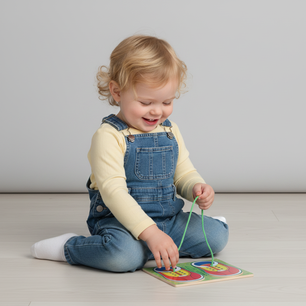 Juego de Enhebrar Montessori - Aprende a Amarrar Zapatos 👟