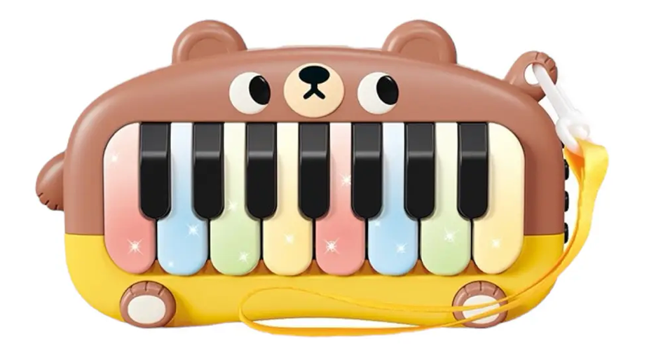 Piano Osito para Bebé – Rosa / Café