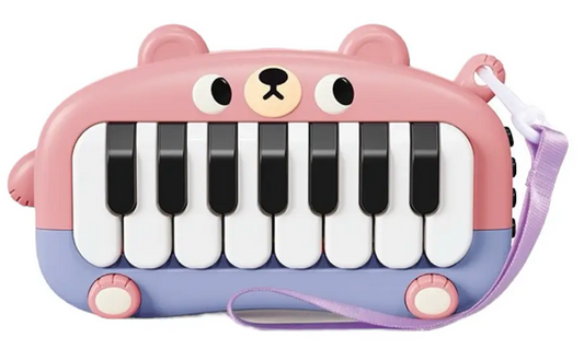 Piano Osito para Bebé – Rosa / Café