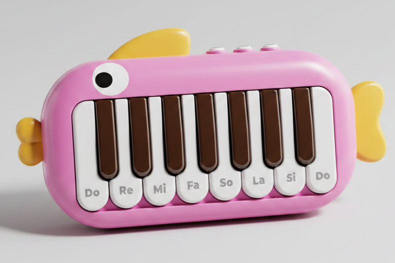 Piano Interactivo para Bebé con Modo Follow-Flick – Rosa