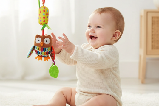 Sonajero Colgante con Mordedor – Animales de Peluche