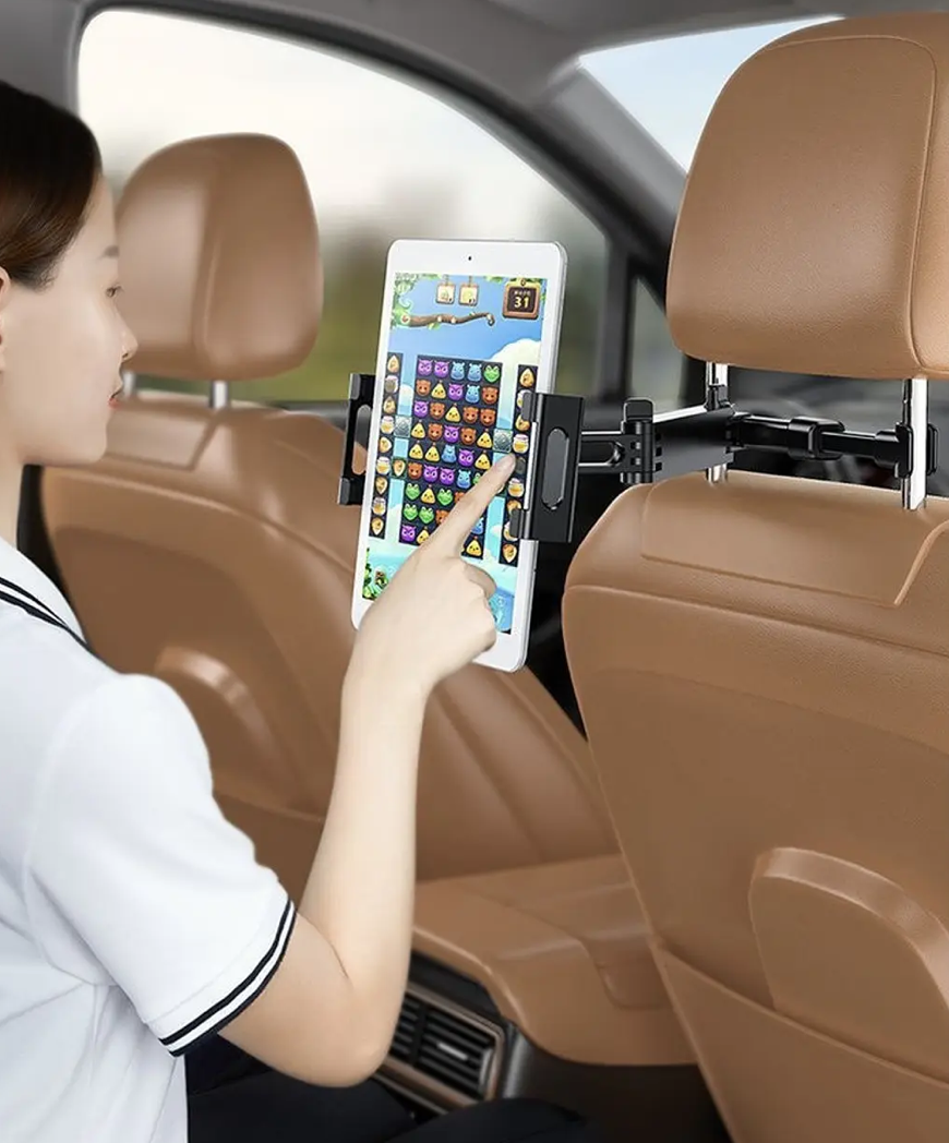 Soporte Tablet y Celular para Auto | Reposacabezas 360°