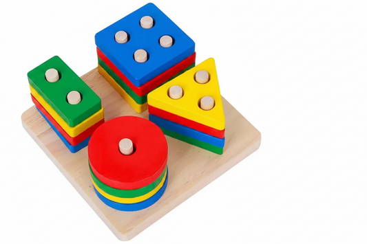 Ábaco Montessori 4 Formas Geométricas de Madera 🌟
