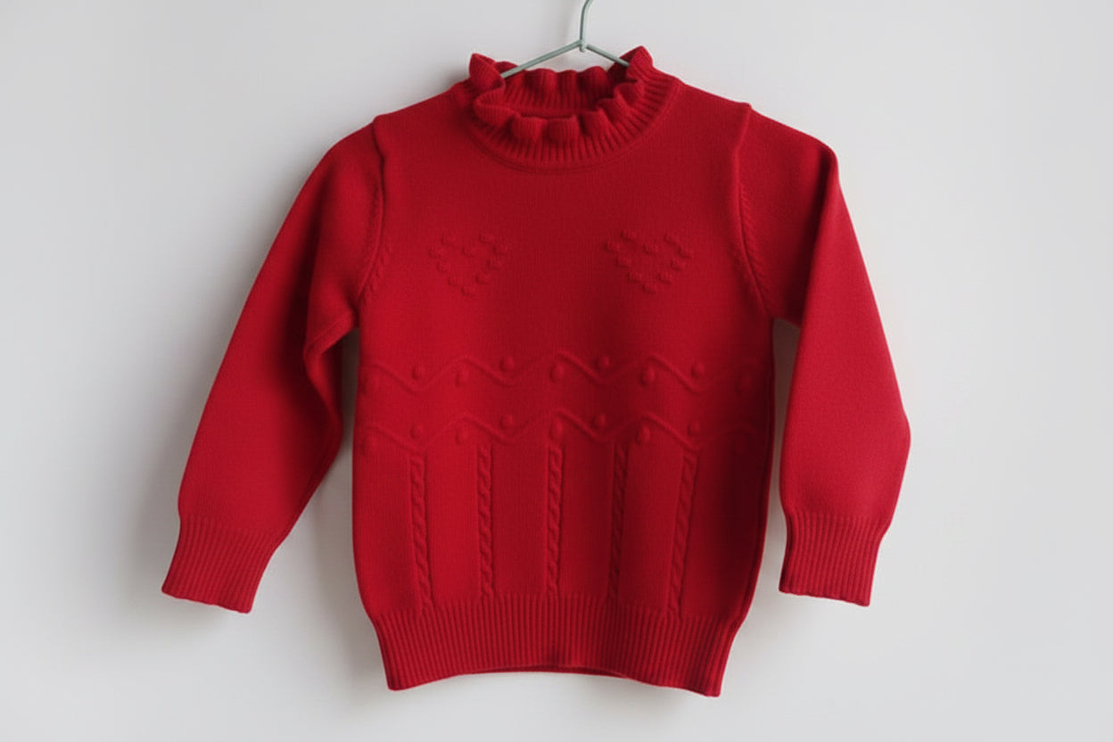 Sweater Tejido Punto Corazón 🤍
