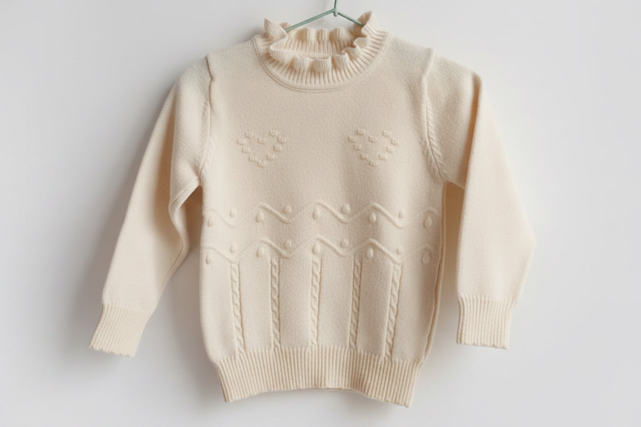 Sweater Tejido Punto Corazón 🤍