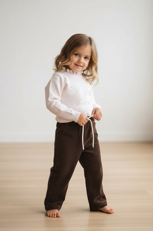 Pantalón Cotelé Café y Beige ❄️🧶🤍