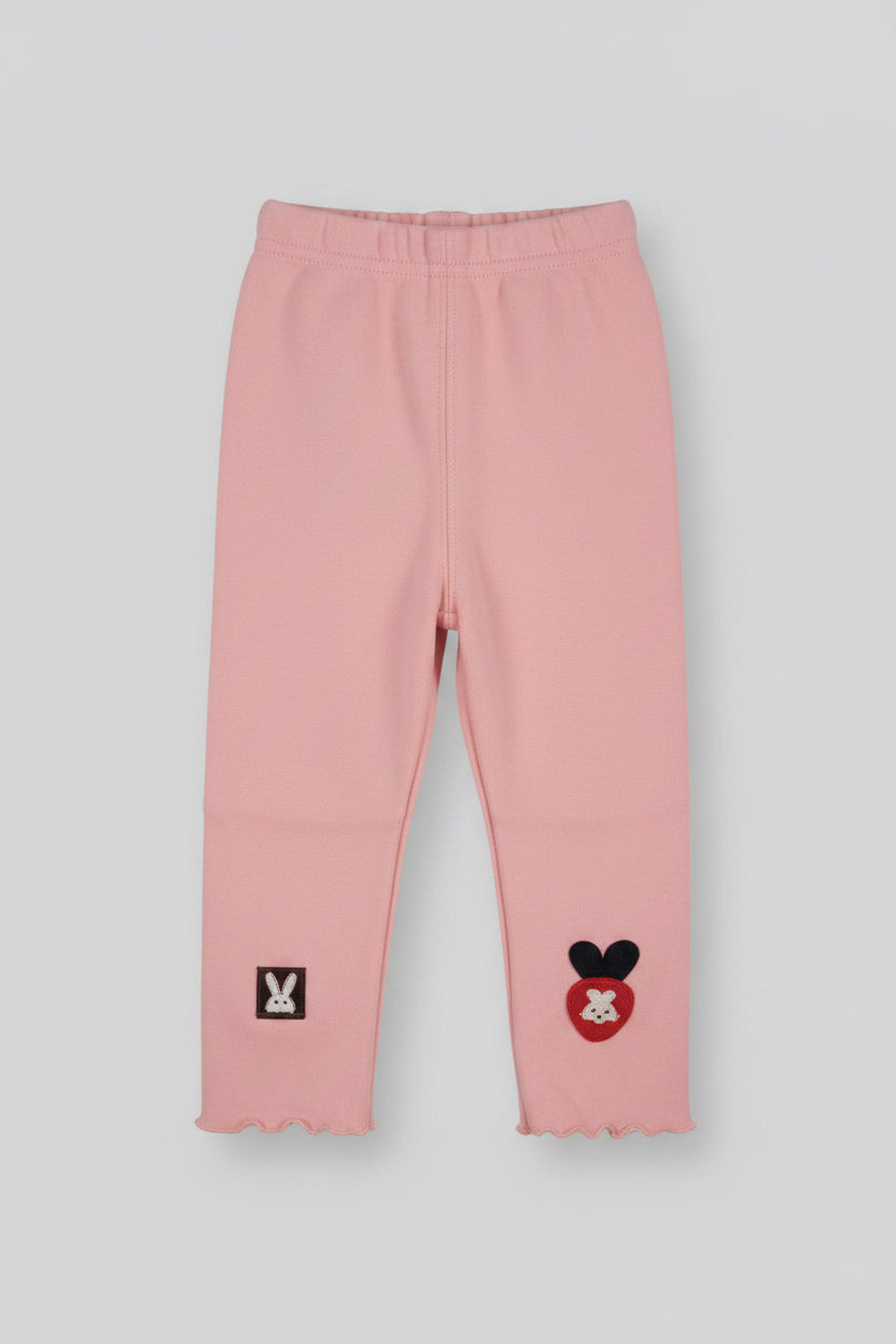 Calzas de Invierno Rosa Bebé con Polar  🐰❄️