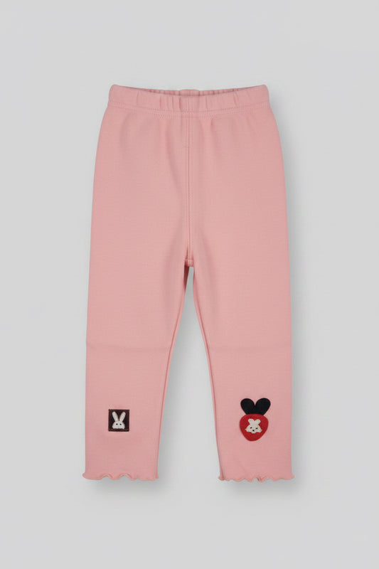 Calzas de Invierno Rosa Bebé con Polar  🐰❄️