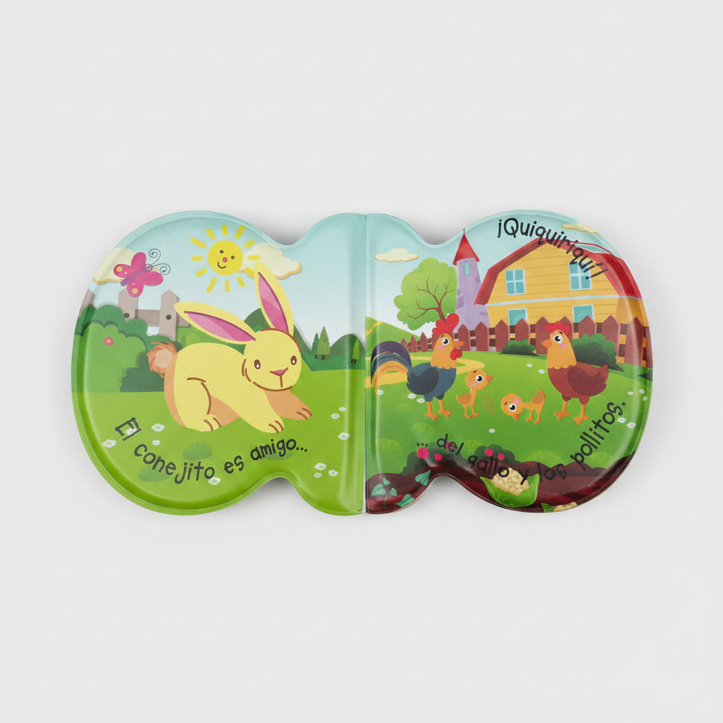 Libro de Baño Impermeable Granja 🐰🚿