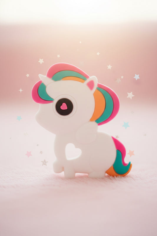 Mordedor de Silicona Unicornio Arcoiris