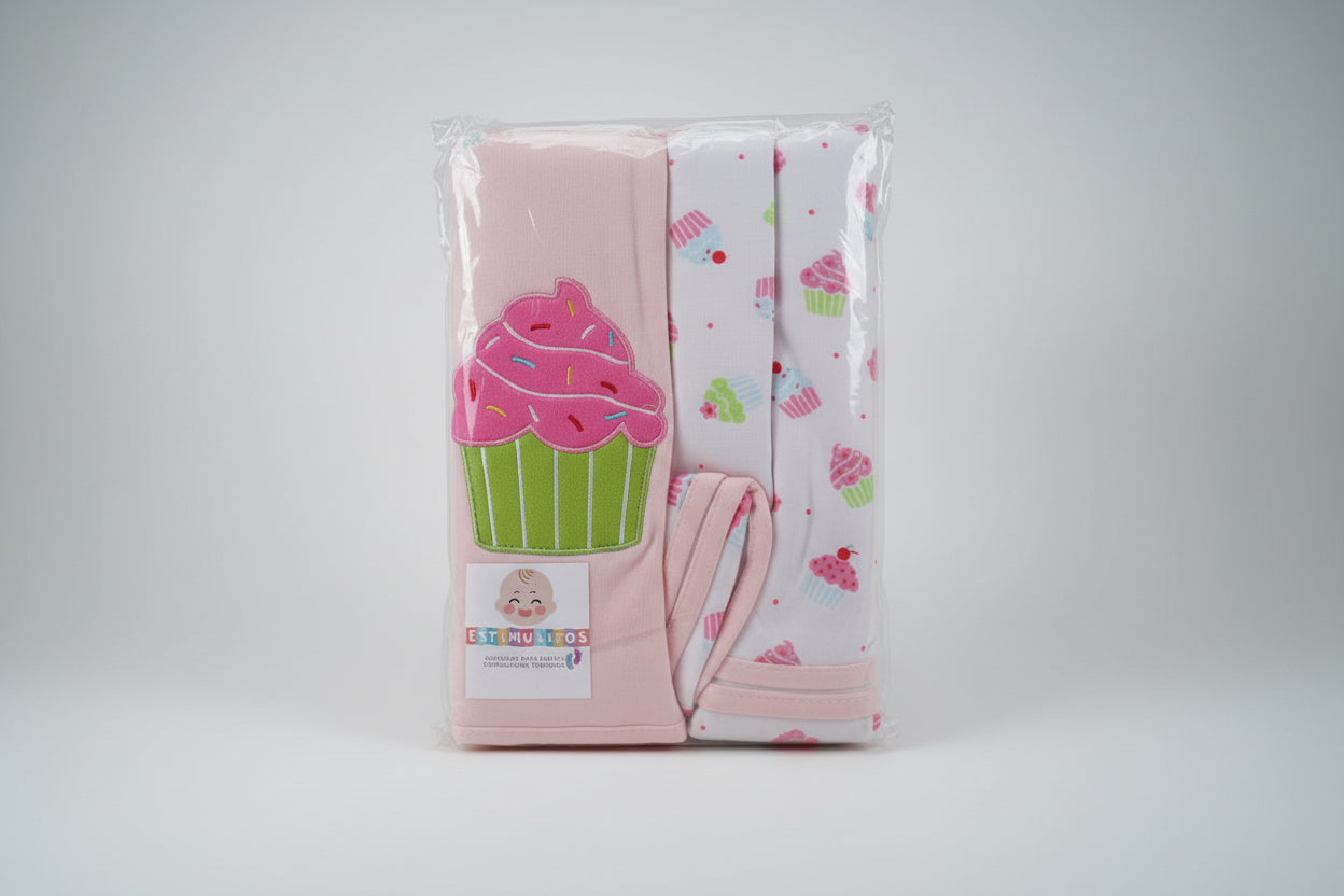 Set de 2 Mantas de Algodón Verano 🧁🐘🦉