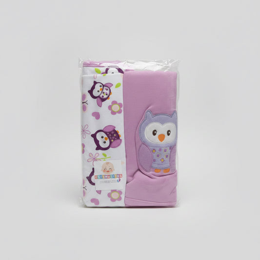 Set de 2 Mantas de Algodón Verano 🧁🐘🦉