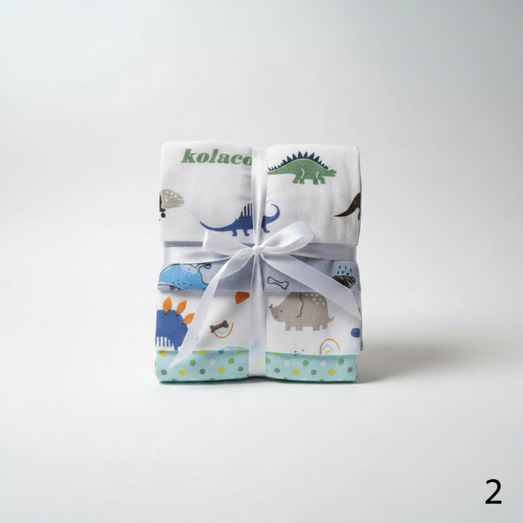 Set de 4 Mantitas de Algodón para Bebé Niño 👦