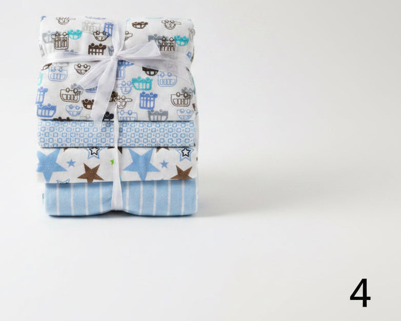 Set de 4 Mantitas de Algodón para Bebé Niño 👦