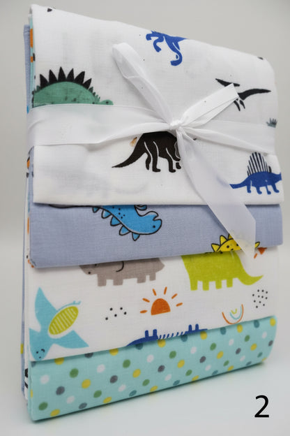 Set de 4 Mantitas de Algodón para Bebé Niño 👦