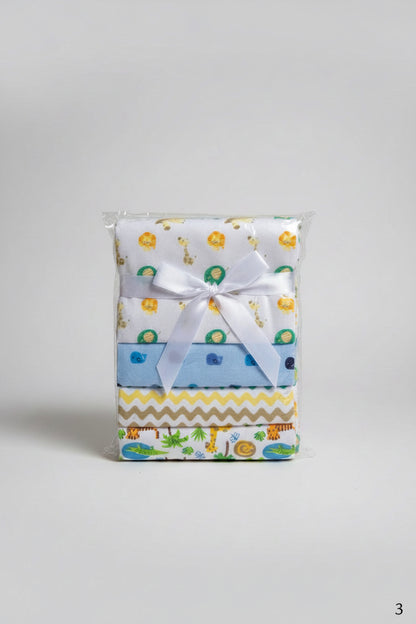Set de 4 Mantitas de Algodón para Bebé Niño 👦
