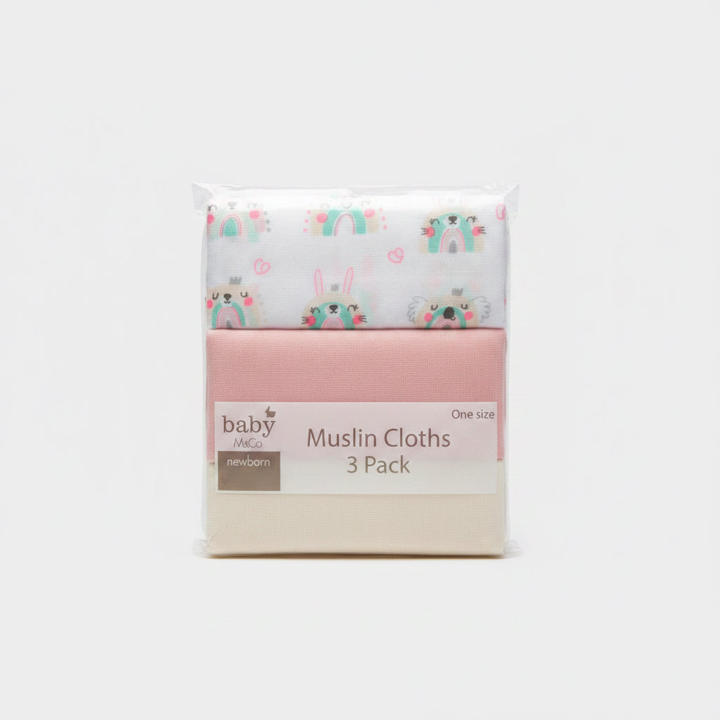 Tripack Mantas de Muselina M para Bebé Niña 👧