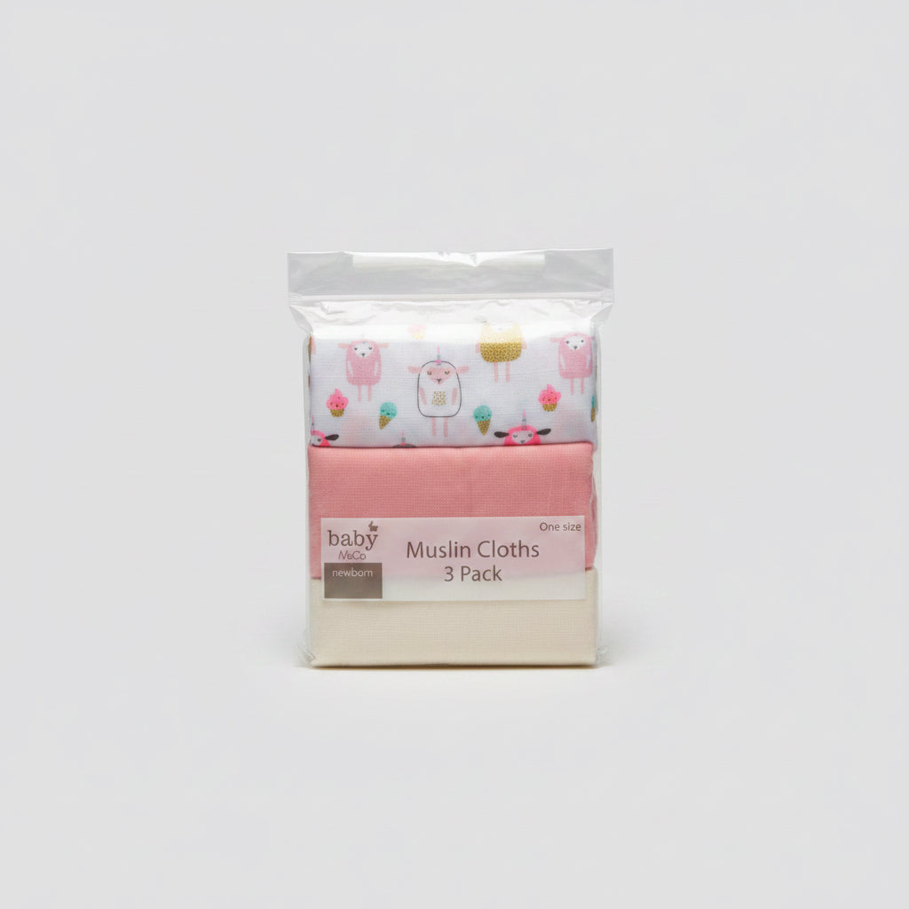 Tripack Mantas de Muselina M para Bebé Niña 👧