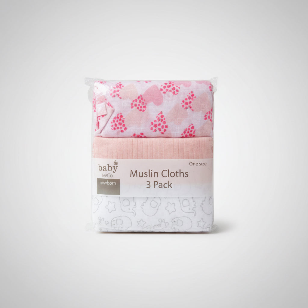 Tripack Mantas de Muselina M para Bebé Niña 👧