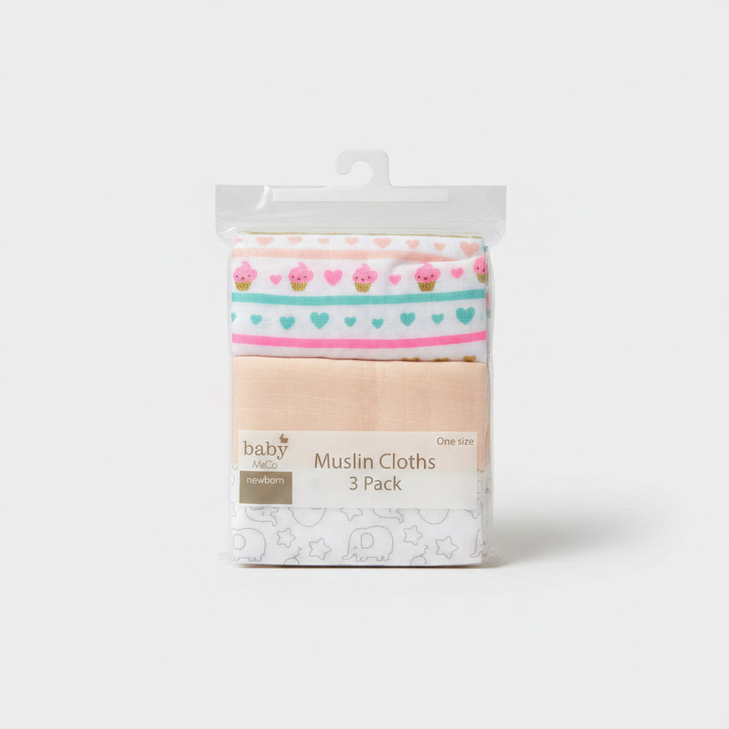 Tripack Mantas de Muselina M para Bebé Niña 👧
