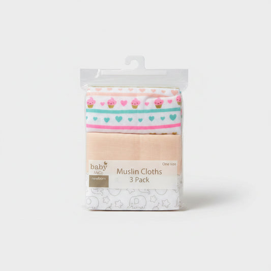 Tripack Mantas de Muselina M para Bebé Niña 👧