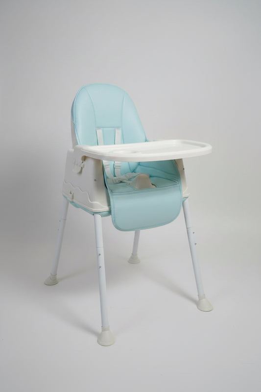 Silla de comer para bebé 3 en 1 azul cielo con bandeja desmontable