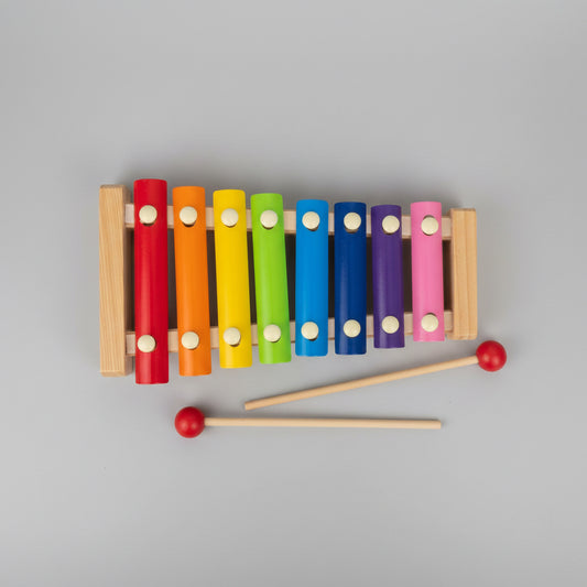 Xilófono de Madera Arcoíris 🎶🌈 – 8 Notas para Niños