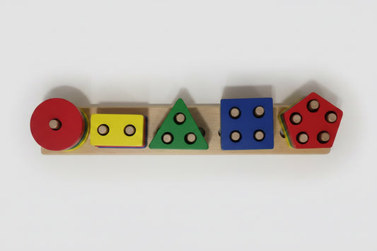 Ábaco Montessori 5 Formas Geométricas de Madera 🌟