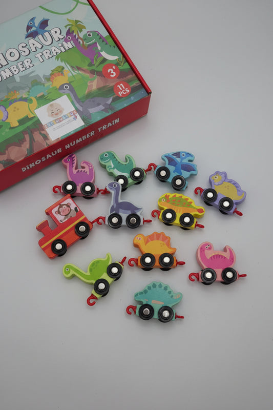 Tren de Dinosaurios con Números 🦕 – Dinosaur Number Train 11 pcs