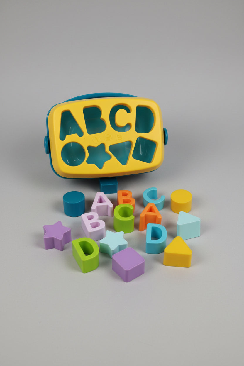 Cubo Clasificador de Letras y Formas para Bebés🧩