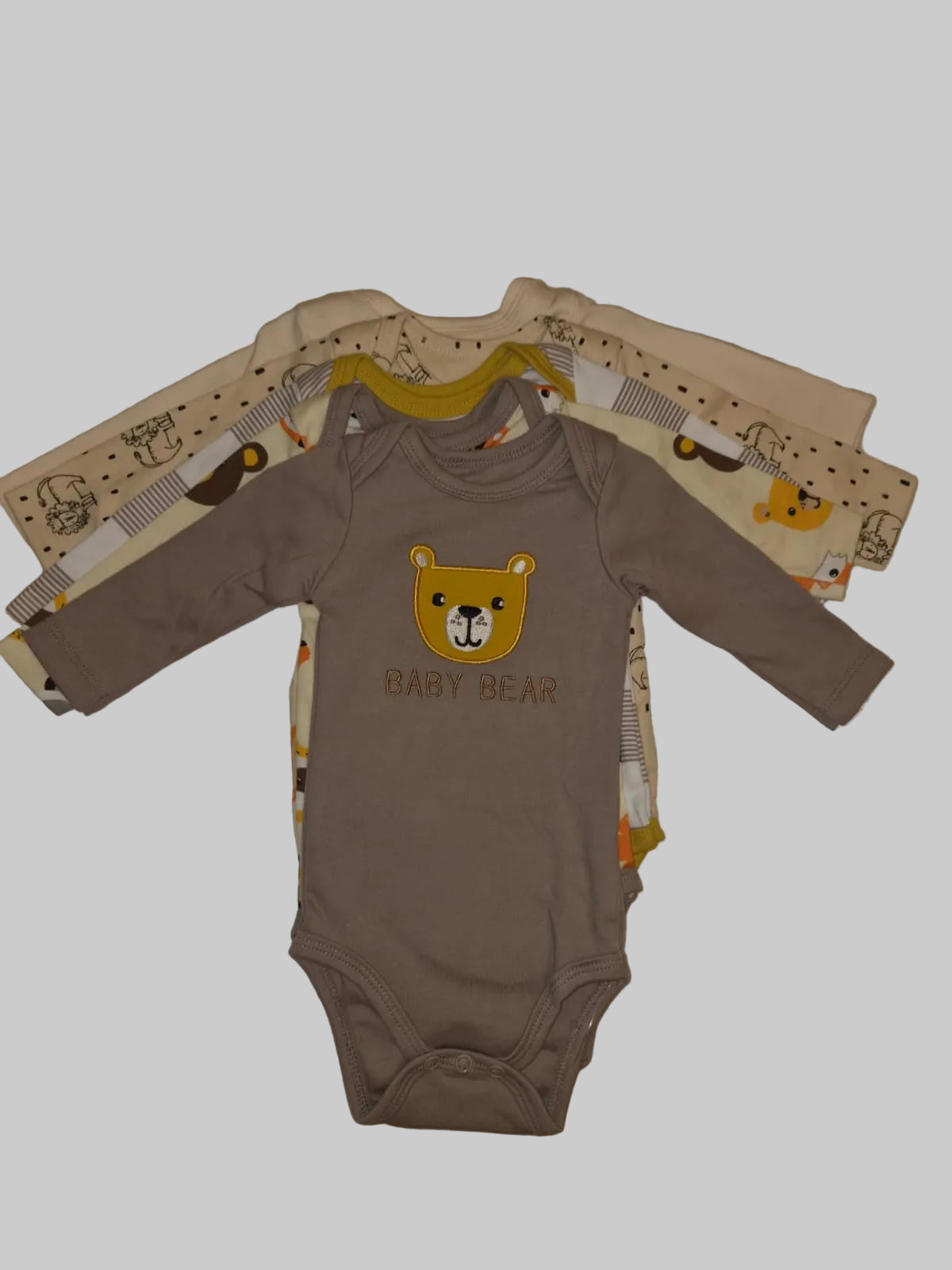 Pack 5 Bodies Manga Larga Bebé Niño 🐻Wild one