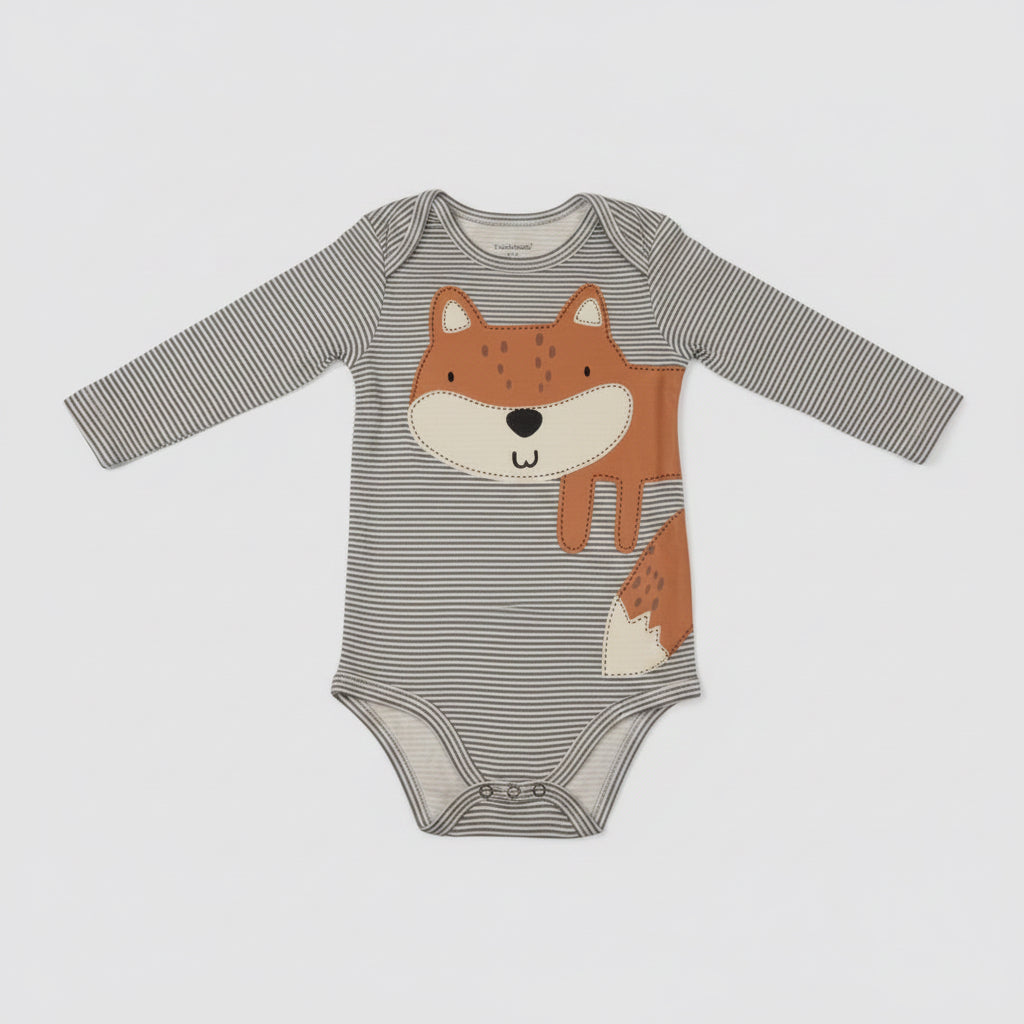Set 4 Bodis Manga Larga Niño 🦔🦊– Animales del Bosque