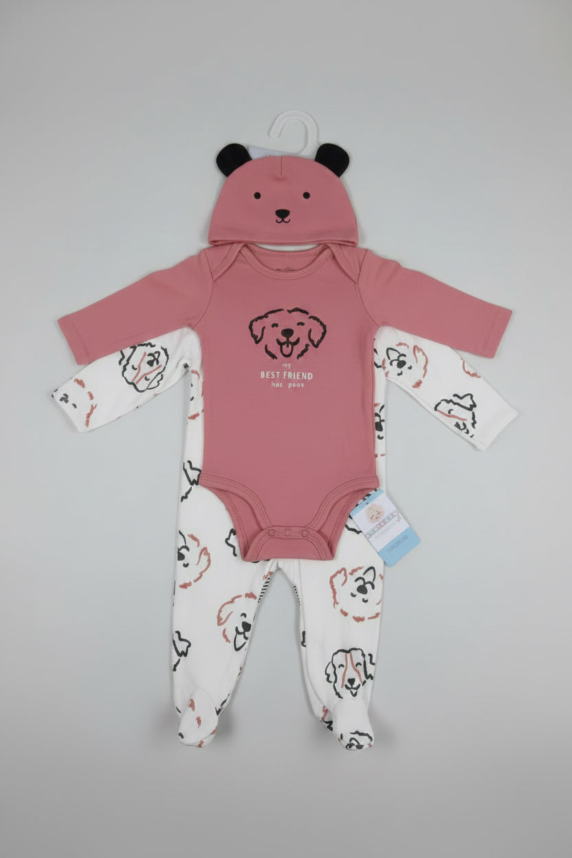 Set 4 Piezas Bebé – Perritos 🐾 🐕