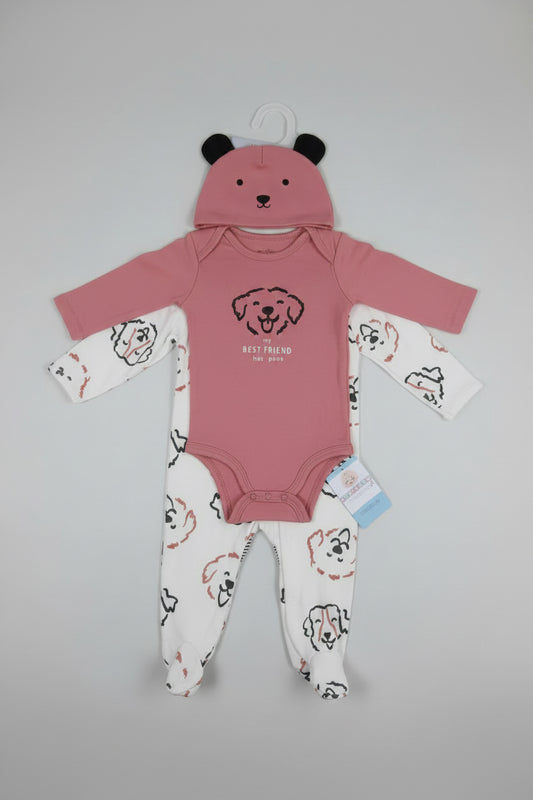 Set 4 Piezas Bebé – Perritos 🐾 🐕