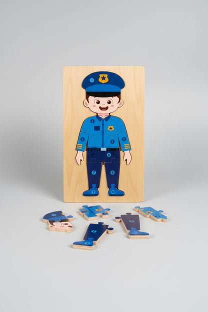 Rompecabezas de Madera Numerado 10 Piezas – Diseños a Elección