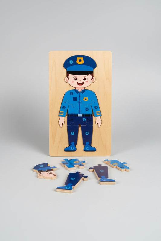 Rompecabezas de Madera Numerado 10 Piezas – Diseños a Elección