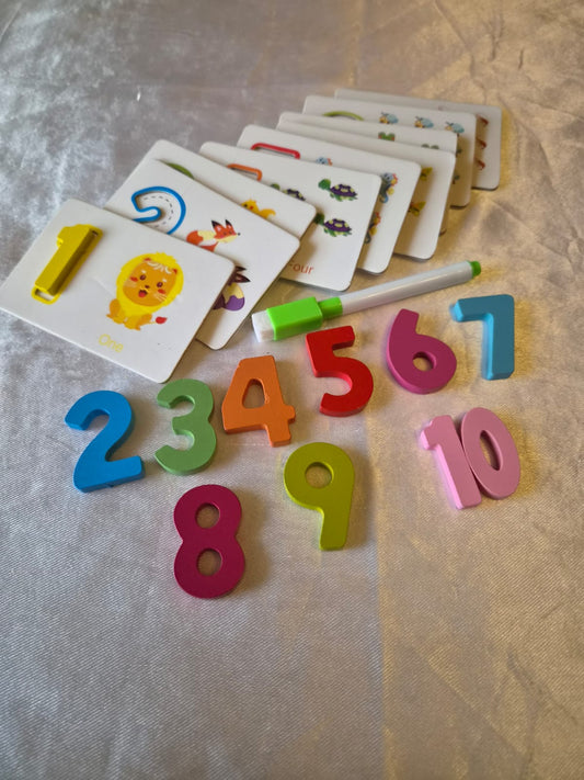 Set Tarjetas Educativas Números 1 al 10 🔢🧩